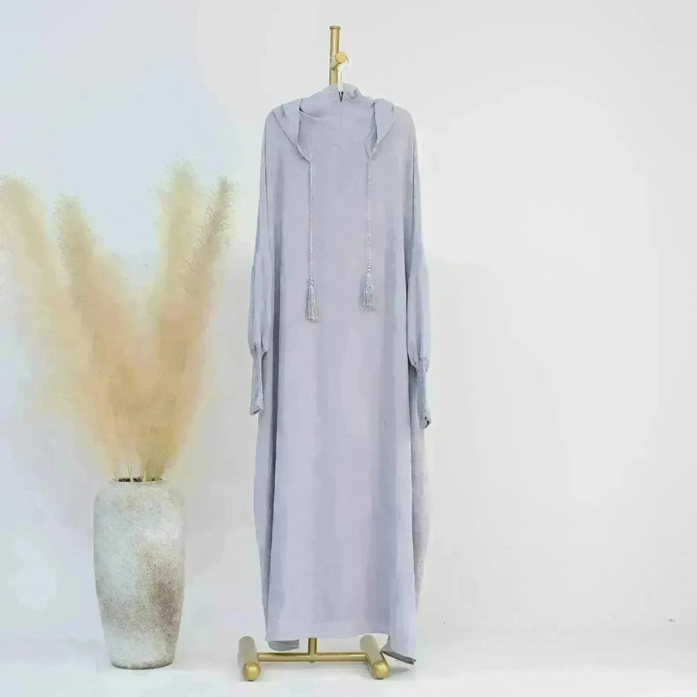 Middle East Dubai Turkey Solid Color Dress - EX-STOCK CANADA