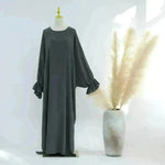 Middle East Dubai Turkey Solid Color Dress Leisure - EX-STOCK CANADA