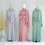 Middle East Dubai Turkey Solid Color Dress Leisure - EX-STOCK CANADA