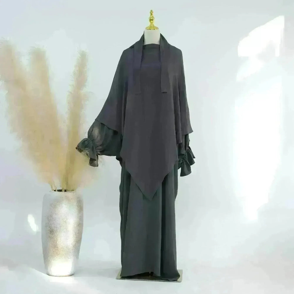 Middle East Dubai Turkey Solid Color Dress Leisure - EX-STOCK CANADA