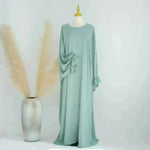 Middle East Dubai Turkey Solid Color Dress Leisure - EX-STOCK CANADA