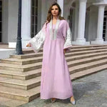 Middle East Foreign Trade Arab Robe New Embroidered Women's Gown - EX-STOCK CANADA
