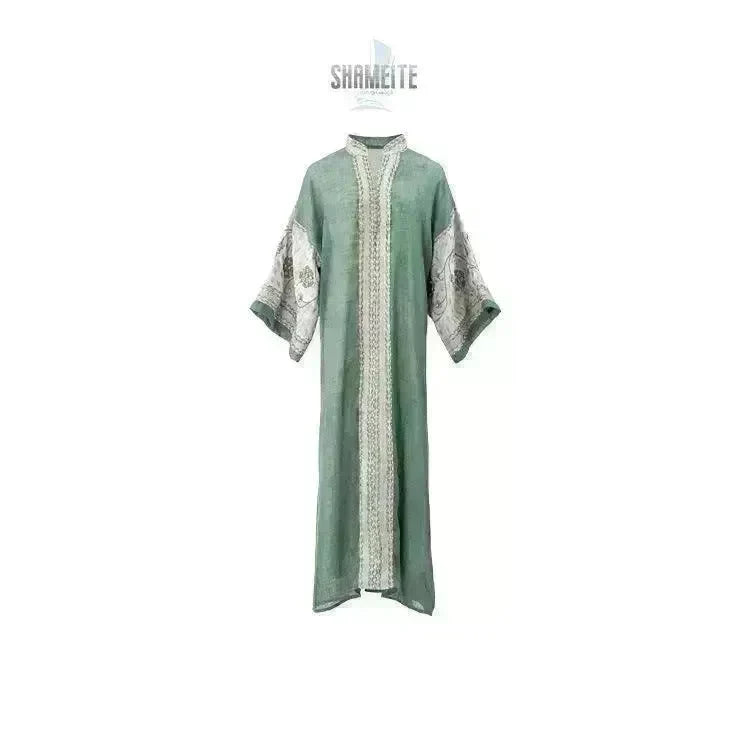Middle East Foreign Trade Arab Robe New Embroidered Women's Gown - EX-STOCK CANADA