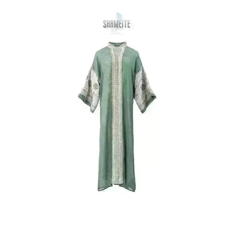 Middle East Foreign Trade Arab Robe New Embroidered Women's Gown - EX-STOCK CANADA