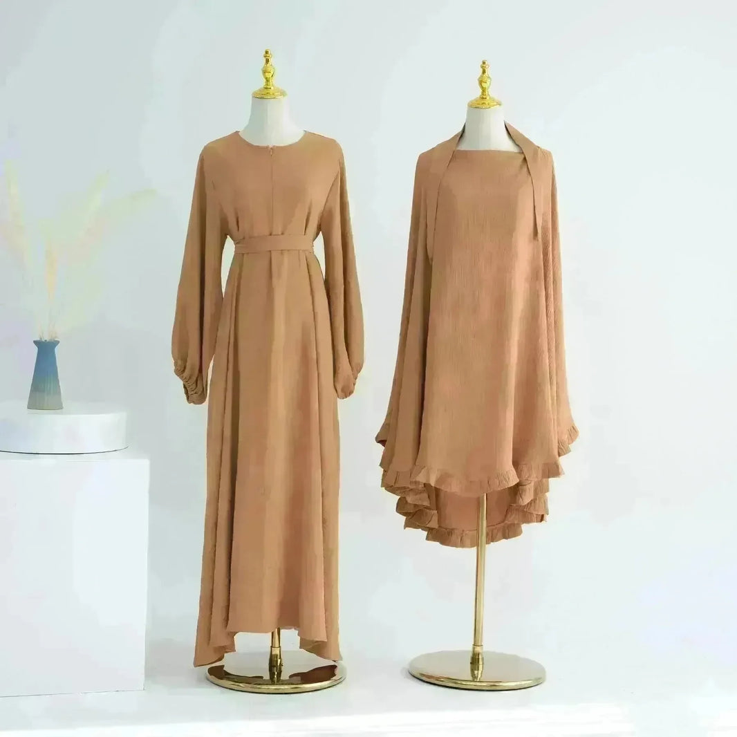 Middle East Turkey Drawstring Sleeve Dress - EX-STOCK CANADA