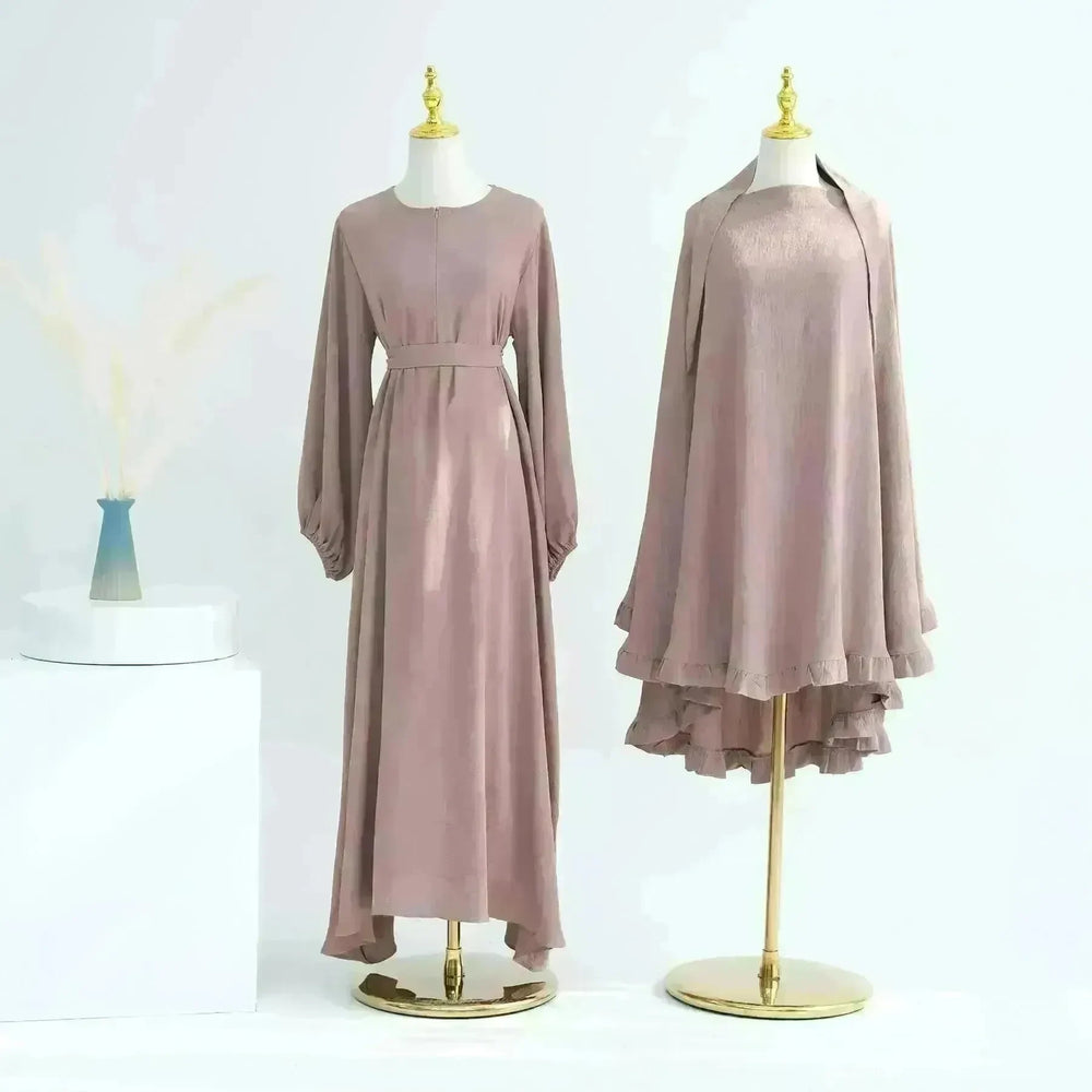 Middle East Turkey Drawstring Sleeve Dress - EX-STOCK CANADA