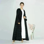 Middle East Turkey Dubai Solid Color Cardigan Dress - EX-STOCK CANADA