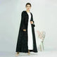 Middle East Turkey Dubai Solid Color Cardigan Dress - EX-STOCK CANADA