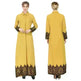 Middle East Turkey Full Button Ethnic Lace Robe Long Dress - EX-STOCK CANADA