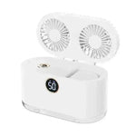 Mini Air Conditioner Fan Air Cooler USB Portable Table Top Desktop Fan Cooling with 3 Wind Speed LED Light for Home Office - EX-STOCK CANADA