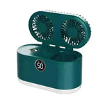 Mini Air Conditioner Fan Air Cooler USB Portable Table Top Desktop Fan Cooling with 3 Wind Speed LED Light for Home Office - EX-STOCK CANADA