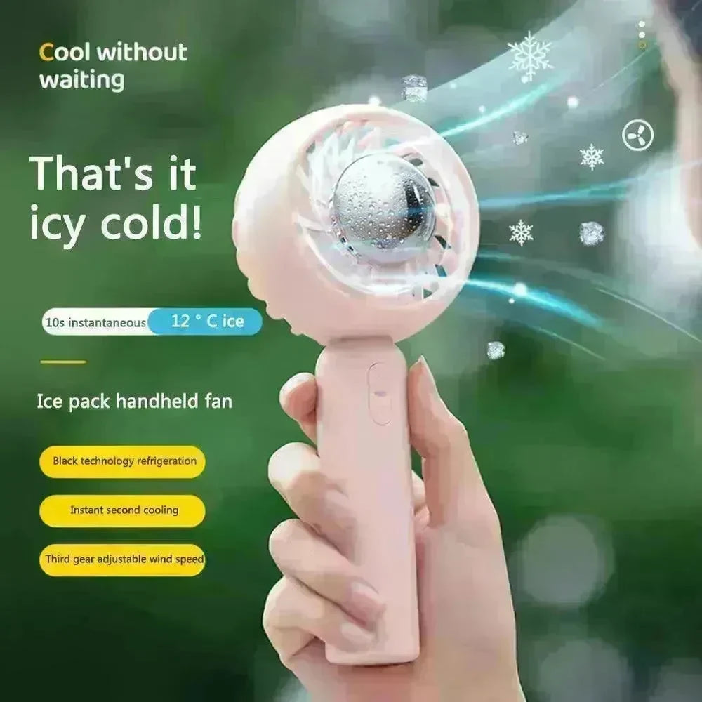 Mini Handheld Mute Fan Semiconductor Refrigeration Cooling Portable Air Conditioner Battery USB Rechargeable Fan Outdoor - EX-STOCK CANADA