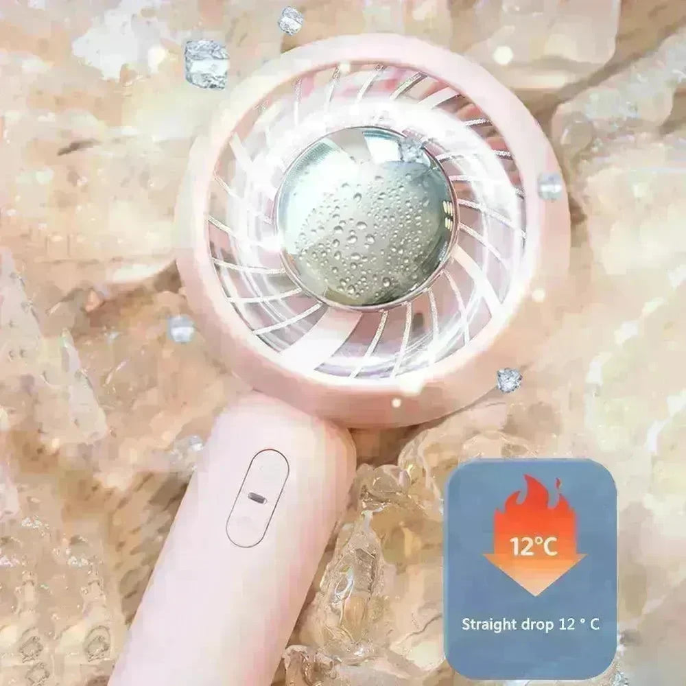Mini Handheld Mute Fan Semiconductor Refrigeration Cooling Portable Air Conditioner Battery USB Rechargeable Fan Outdoor - EX-STOCK CANADA