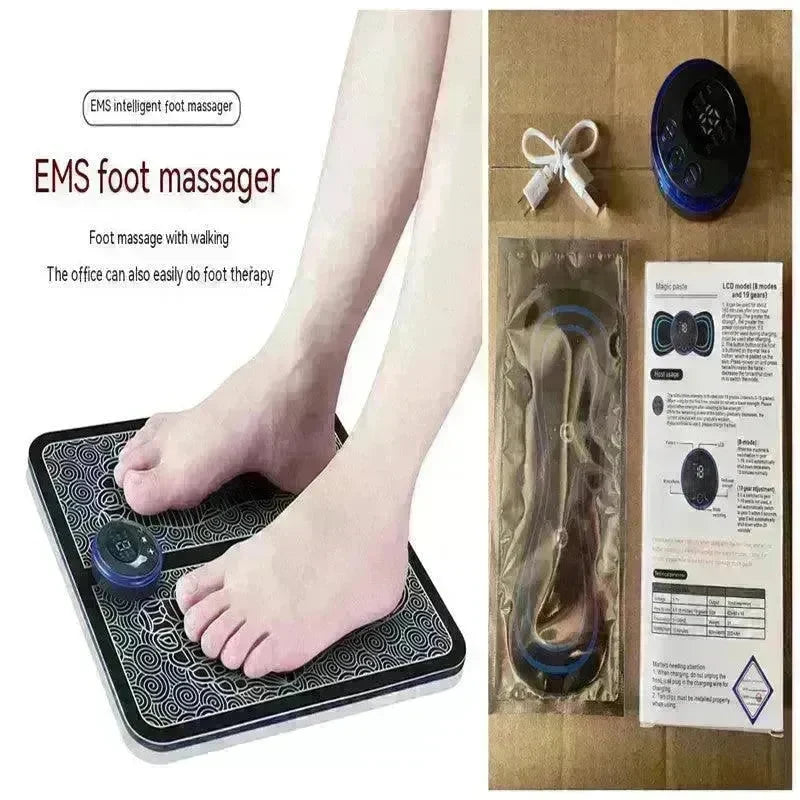 Mini Massage Pad Smart LCD Display Electrotherapy Massager Cervical Spine Waist Back Butterfly Instrument Pocket - EX-STOCK CANADA