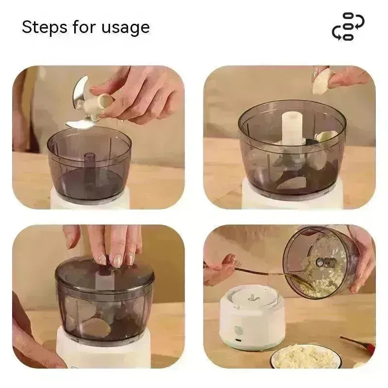 Mini Meat Grinder Household Electric Small Mixer Mincing Machine Automatic Multi-function Filling Intelligent Cooking Machine - EX-STOCK CANADA