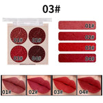 MISS ROSE Lipstick Compact 4 Color Lip Gloss Plate Moisturizing Easy To Color Lipstick Foreign Trade Exclusive For Cross-border In Stock Wholesale - EX-STOCK Canada