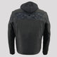 Milwaukee Leather Men's Crossover Scooter Jacket w/ Reflective Skulls & Full Sleeve Removable Hoodie 