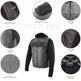 Gilet in pelle nera da uomo Milwaukee Leather con teschi riflettenti e fodera con cappuccio completo 