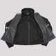 Gilet in pelle con cappuccio e teschio da uomo Milwaukee Leather | Gilet moto 2-in-1 
