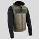 Gilet in pelle con cappuccio e teschio da uomo Milwaukee Leather | Gilet moto 2-in-1 