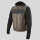 Gilet in pelle con cappuccio e teschio da uomo Milwaukee Leather | Gilet moto 2-in-1 