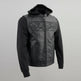 Gilet in pelle nera da uomo Milwaukee Leather con teschi riflettenti e fodera con cappuccio completo 