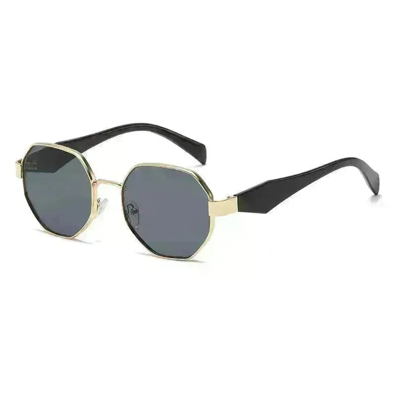 Modern Square Polygon Metal Sunglasses - EX-STOCK CANADA