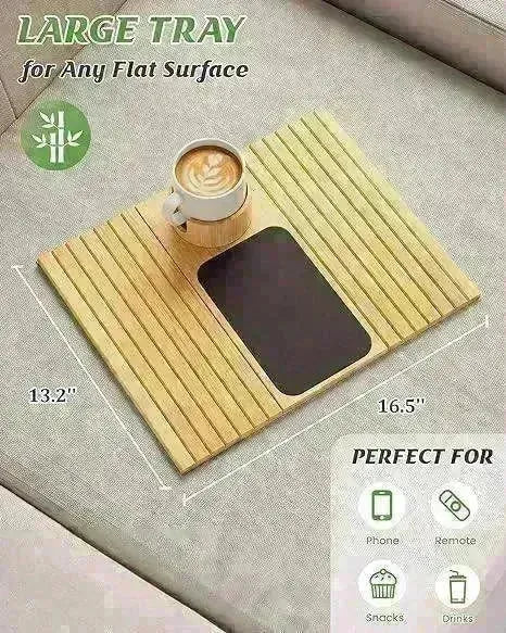 Modern Stylish Minimalist Bamboo Sofa Tray - EX-STOCK CANADA