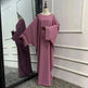 Modest Plain Solid Color Abaya Dress for Arab Middle East Dubai Turkey Women. - EX-STOCK CANADA