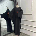 Modest Plain Solid Color Abaya Dress for Arab Middle East Dubai Turkey Women. - EX-STOCK CANADA