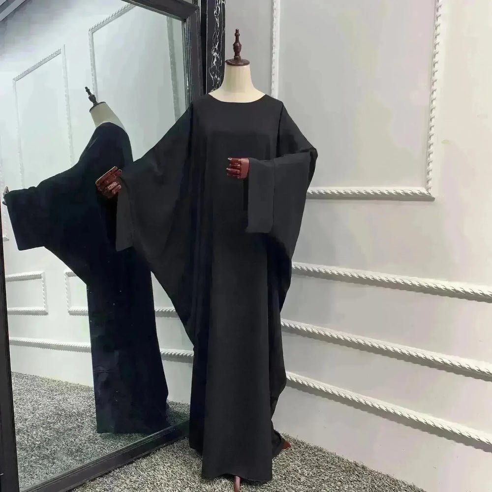 Modest Plain Solid Color Abaya Dress for Arab Middle East Dubai Turkey Women. - EX-STOCK CANADA
