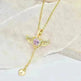 Moving Cupid Heart Angel Wings Tassel Necklace With Crystal Clavicle Chain Women Jewelry Gift Valentine's Day - EX-STOCK CANADA