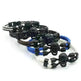 Neutral Stylish Men's Skull Black Buttons & Leather Bracelet - EX-STOCK CANADA