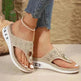 New Air Cushion Thong Sandals Summer Flip Flops Hollow Metal Buckle Wedges Shoes For Women Thick Sole Beach Shoes - EX-STOCK CANADA