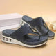 New Air Cushion Thong Sandals Summer Flip Flops Hollow Metal Buckle Wedges Shoes For Women Thick Sole Beach Shoes - EX-STOCK CANADA