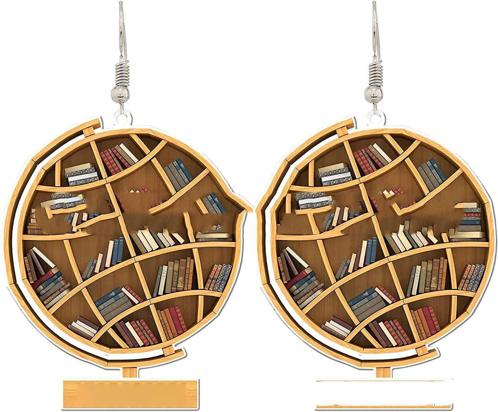 New Book Lovers Heart Librarian Earring - EX-STOCK CANADA