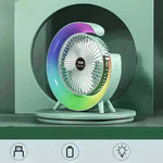 New Bright Night Light Charging Fan Desktop Silent Mini Electric Fan Portable Fan USB - EX-STOCK CANADA