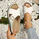New Buckle Cross-design Slippers Summer Wedges Sandals Fashion Women's Beach Shoes - EX-STOCK CANADA