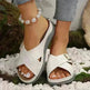 New Buckle Cross-design Slippers Summer Wedges Sandals Fashion Women's Beach Shoes - EX-STOCK CANADA