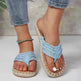 New Canvas Flip Flops Summer Thong Sandals Comfortable Fashion Flat Shoes For Women - EX-STOCK CANADA
