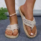 New Canvas Flip Flops Summer Thong Sandals Comfortable Fashion Flat Shoes For Women - EX-STOCK CANADA
