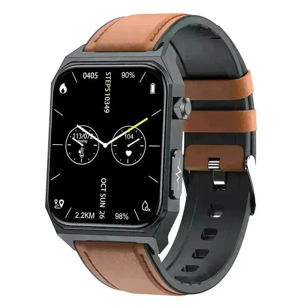 New E530 Blood Glucose Smart Watch ECG Blood Pressure Blood Oxygen Heart Rate Monitoring - EX-STOCK CANADA