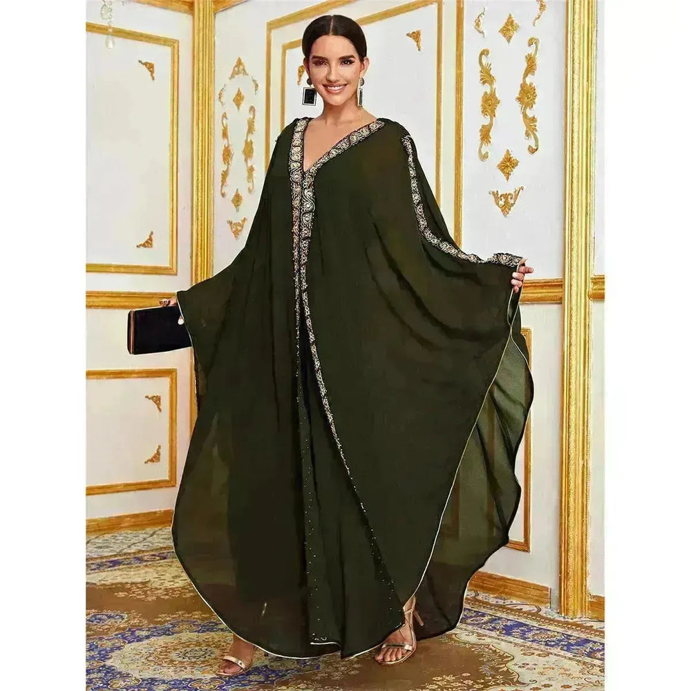 New Fashion Elegant Loose Arab Robe Dress - EX-STOCK CANADA