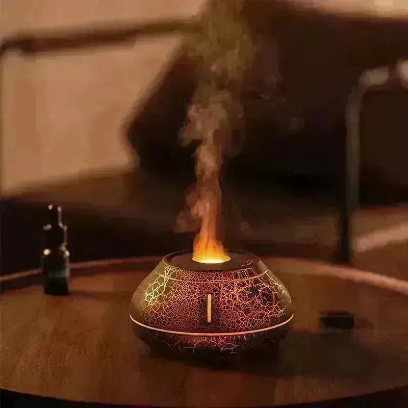 New Humidifier Colorful Simulation Flame Aroma Diffuser Desktop Creativity Humidifier For Home Room - EX-STOCK CANADA