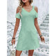 New Off-shoulder Short-sleeved Dress Fashion Summer Slimming A-line Dresses Casual Holiday Beach Dress For Womens Clothing - EX-STOCK CANADA