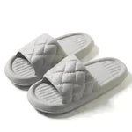New Rhombus Home Slippers Summer Non-slip Floor Bathroom Slipper Lightweight Simple House Shoes For Women Men - EX-STOCK CANADA