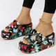 New Round Toe Wedge Embroidered Classic Embroidery Slippers For Women - EX-STOCK CANADA