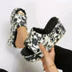 New Round Toe Wedge Embroidered Classic Embroidery Slippers For Women - EX-STOCK CANADA