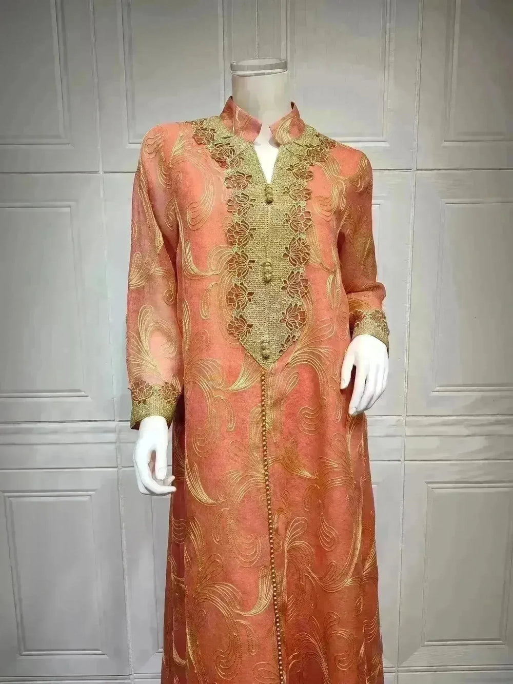 New Spring And Summer Embroidered party Wedding Maxi Dress for Middle East Turkey Women. - EX-STOCK CANADA