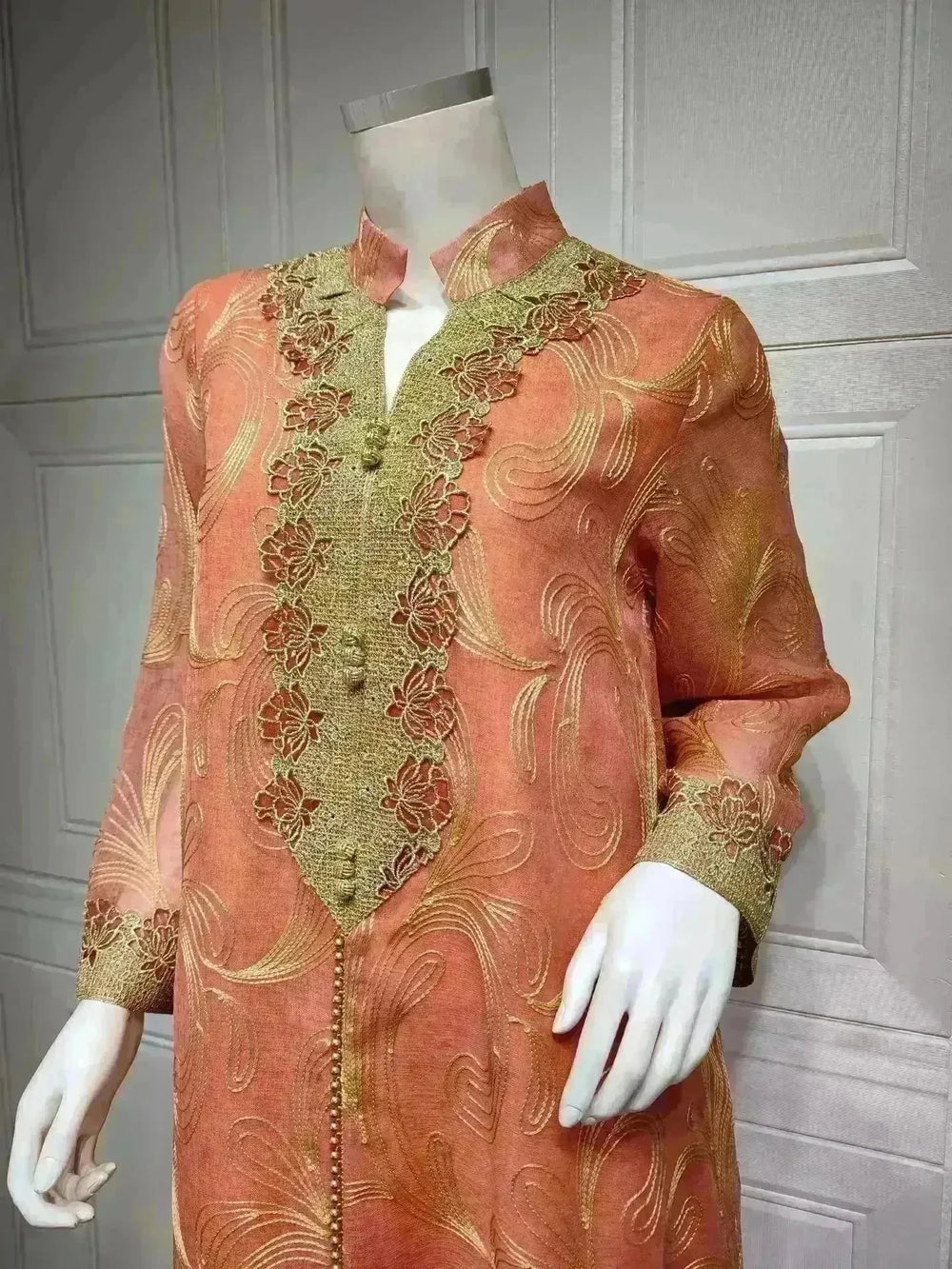 New Spring And Summer Embroidered party Wedding Maxi Dress for Middle East Turkey Women. - EX-STOCK CANADA